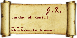 Jandaurek Kamill névjegykártya